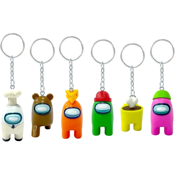 6-pak Among Us nøgleringsfigurer Mystery Bag S2