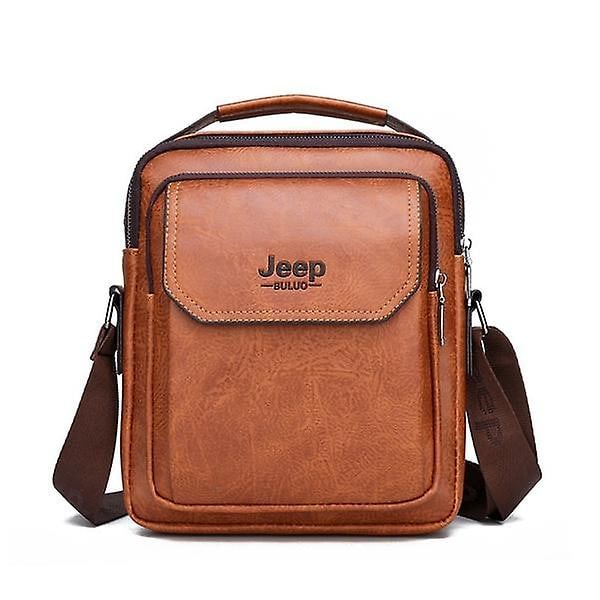 Herr Axelväska Messenger Bag Herr Dragkedja Herrväska Hög Kapacitet(brun)