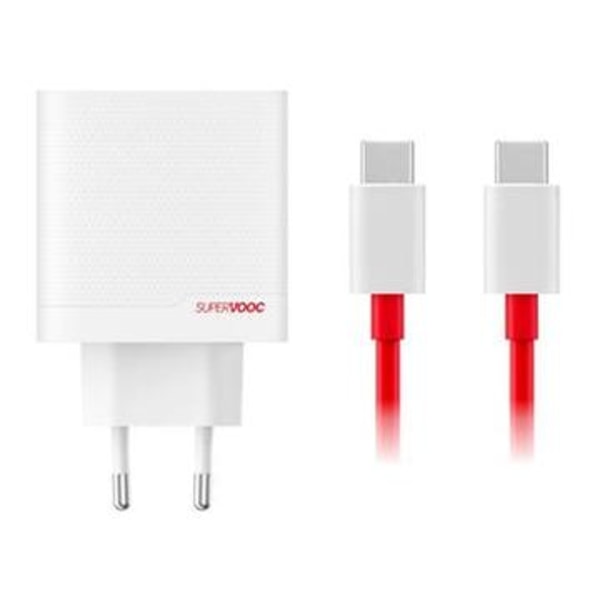 OnePlus SuperVOOC 80W Dubbelports GaN-strömadapter... Vit white