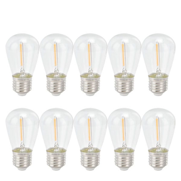 10 st Vintage Glödlampor Dimbar Energibesparande LED 1W 220V Dekorativ Belysning för Trädgård Semesterdekoration_xx