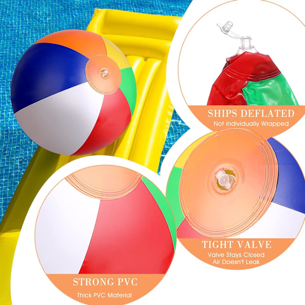 Vattenleksaker Boll Strandleksaker för Sommarstrand, Poolspel (Regnbåge)