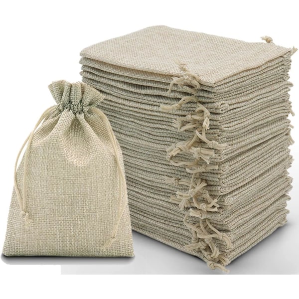 30-pack Intckwan säckvävspåsar 10x15cm Små presentpåsar med dragsko