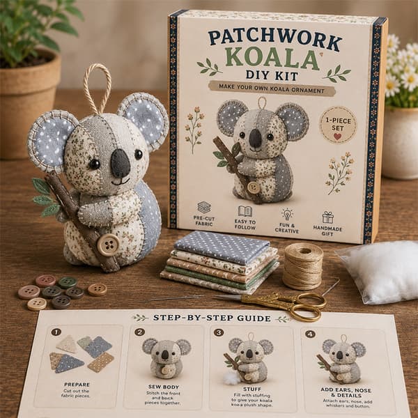 Nyt DIY Patchwork Dyrehåndværkssæt, Lav Dit Eget Søde Dyr, Håndlavet Sæt til Børn og Voksne chicken