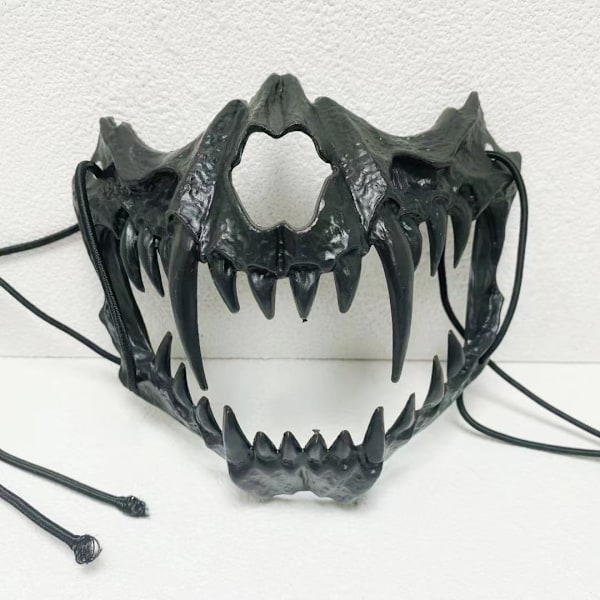 Halloween Maskerad Rollspel Varulvsmask Halv Ansikte Dödskalle Skräckmask