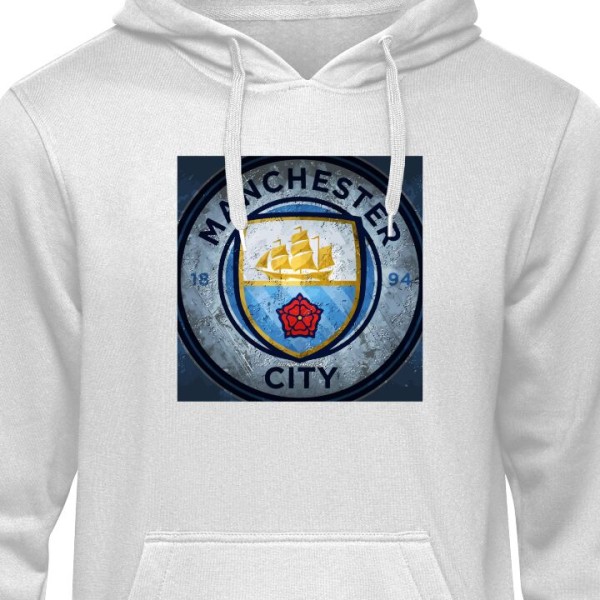 Manchester City FC barnhoodie grå grey 7-8 Vuotta