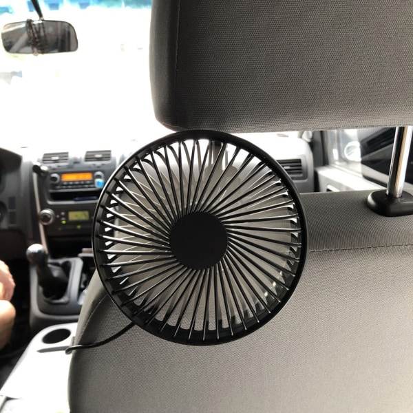 Universaali 5V 360 astetta pyörivä USB-autotuuletin, suuri tuuli, kolme nopeuden säätöä, USB-autotuuletin imukupilla_xx