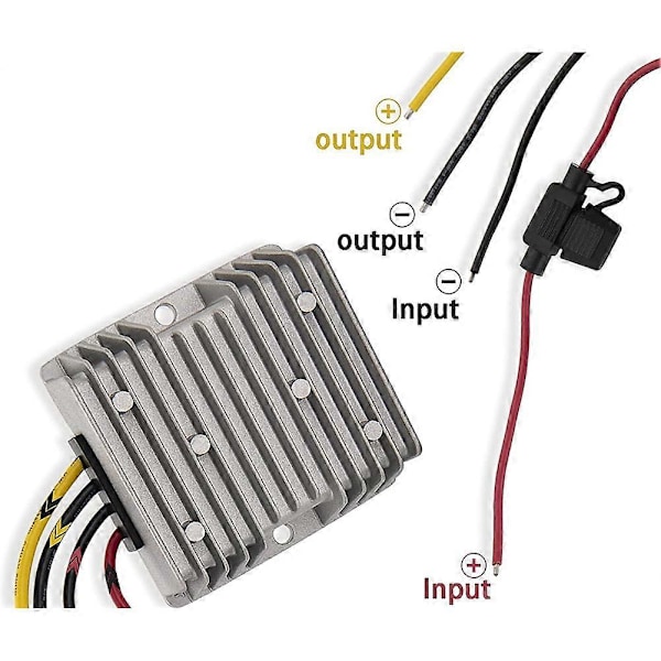 Golfbilsomvandlare 48V 36V till 12V Omvandlare 12V 20A 240W Omvandlare Spänningsregulator för Golfbil