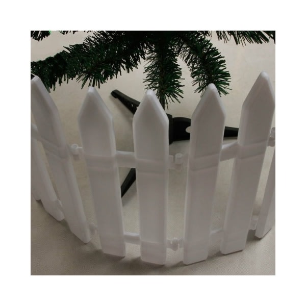 10 stk Hvid plast juledekoration træhegn
