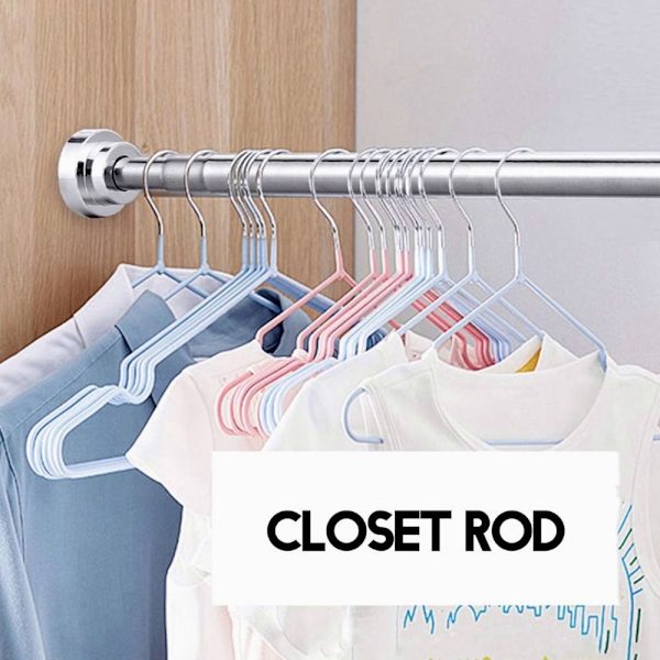Tørrestativ Teleskopstang SORT 50-80CM 50-80CM sort black 50-80cm-50-80cm