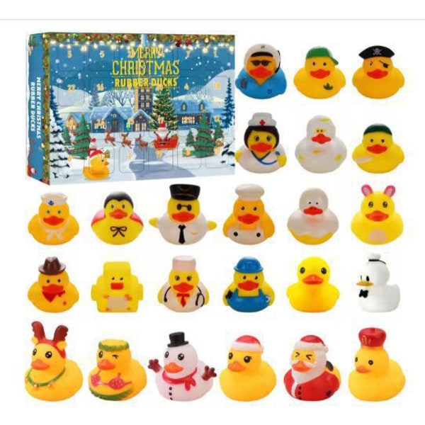 Joulunlaskenta sokea laatikko adventtikalenteri tytöille tarvikkeet DIY käsintehty lahjalaatikkosetti lelulahja duck blind box