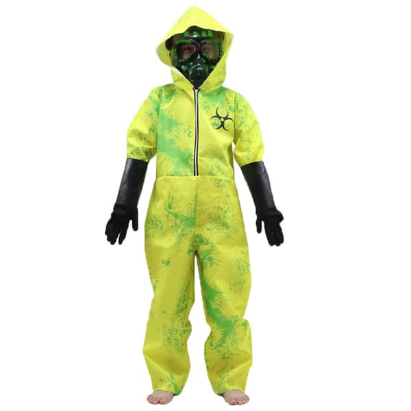 Barn Toxic Hazmat Cosplay Kostume Grøn Green M
