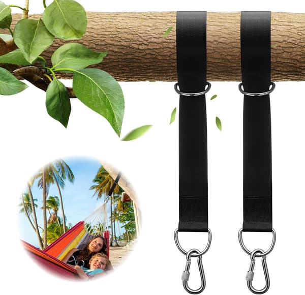 Tree Swing Hanging Straps, Portable Tree Swing Hanging Kit Holds up to 2200lbs, 1.5m Long Straps