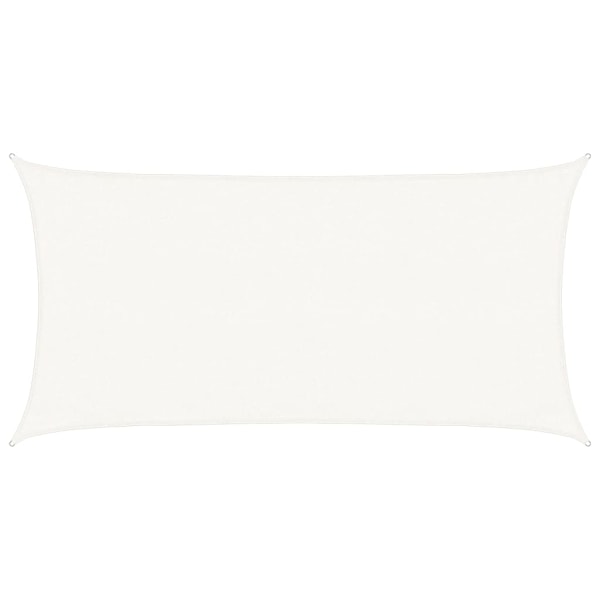 vidaXL Solseil 160 g/m² hvit 3x6 m HDPE White White