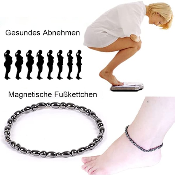2 kappaletta magneettisia nilkkakoruja naisille, lievittää nivelkipuja