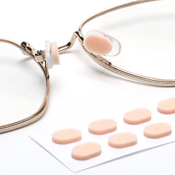 12 Paria Nenätyynyjä Pehmeää Vaahtomuovia Itseliimautuva Liukumaton Silikoni Lasit Nenätyynyt Kiinnitetään Laseihin Aurinkolaseihin, 1.0mm, Ihonväri