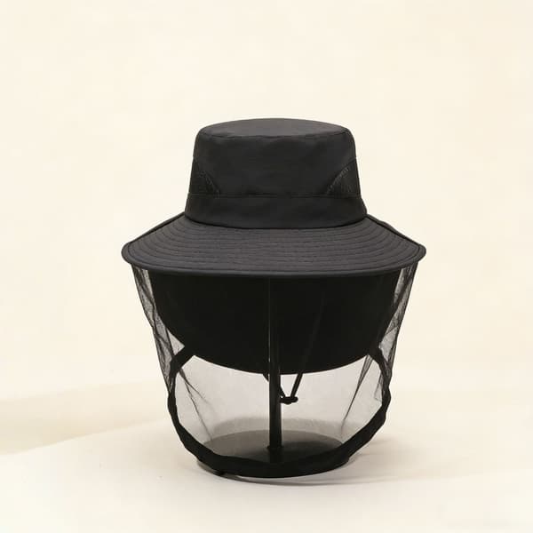 Solhatter for menn og kvinner til sommerbruk utendørs med bred brem Mosquito repellent hat - light gray