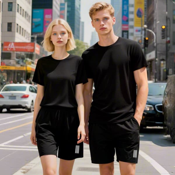 Nye afslappede tynde åndbare hurtigtørrende shorts til mænd til sommerbrug Set - Women's White Medium
