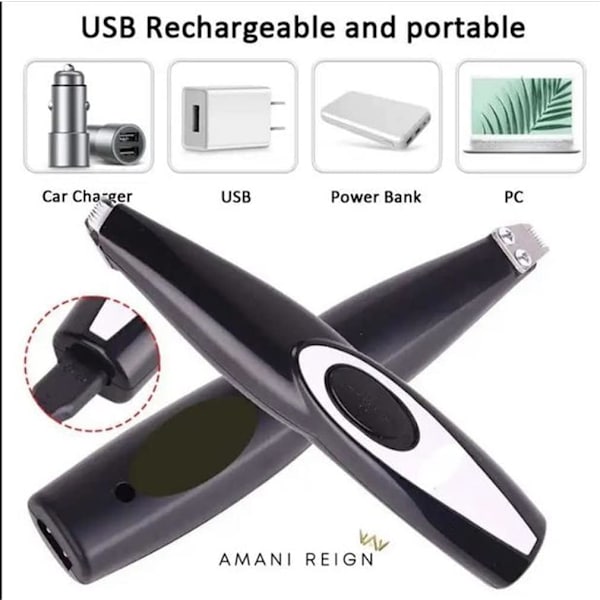 Sähköinen Lemmikkieläinten Karvanleikkuri USB-Lataus Langaton Pieni Karvanleikkuri Koirien Kissojen Kynsien Korvien Silmien Kasvojen Karvanhoitoon blue