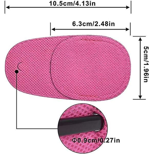 6 st Amblyopia ögonlappar, bitar av barn Amblyopia ögonlappar, skelning, ögonlappar för barn (rosa)