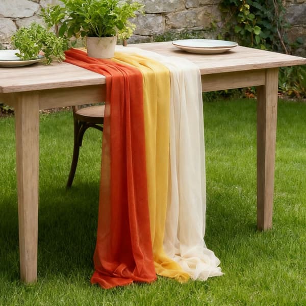 Hvid polyester bordløber 75x300 cm - Rektangulær dug til fest, bryllup, ferie og hverdagsmiddagsindretning Wit 75 cm x 300 cm