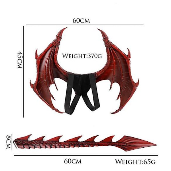 Lasten lohikäärmeen siivet -asu, dinosaurus hännän maskisetti, Cosplay_xx Red