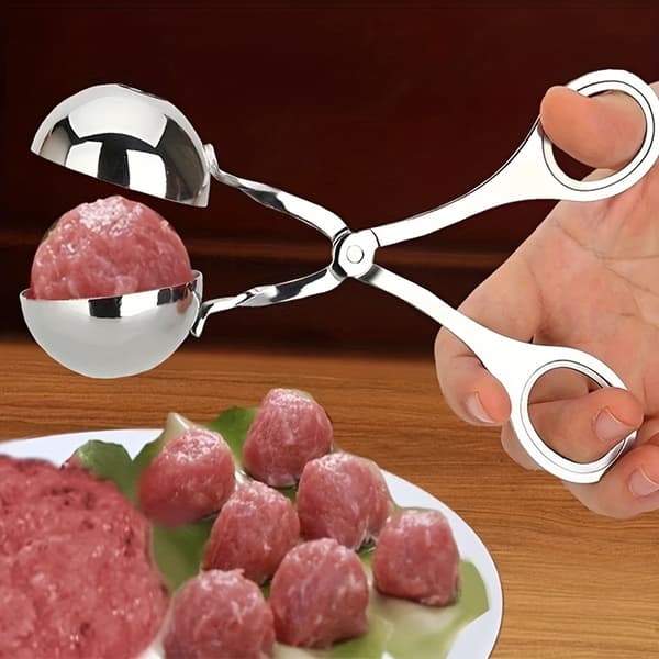 Kraftig Kødbollemaskine i Rustfrit Stål, Non-Stick Multifunktion til Kødboller, Cookie Dej, Risboller Small