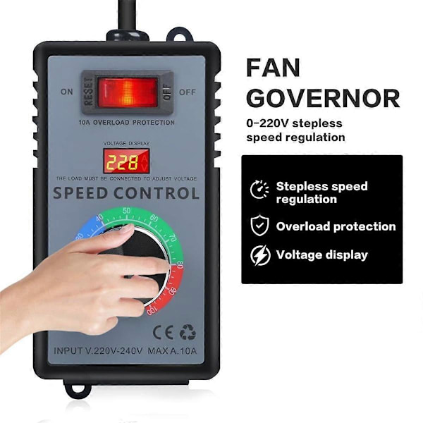 Hastighetsregulator 230 V, Frekvensomvandlare 230 V, Motorspänningsregulator AC 220 V 10 A Högsta Po_xx