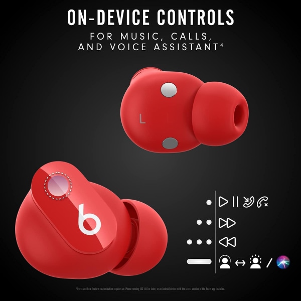 Studio Buds Totally Wireless Noise Cancelling-øretelefoner - sorte (fornyet) Red
