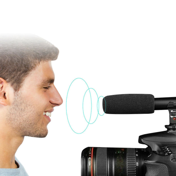 Mikrofon för Canon Nikon Dslr Kamera Dv Videokamera Telefon