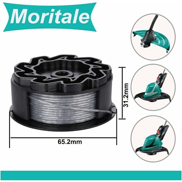Trådspole för BOSCH UniversalGrassCut Trimmer 18 18-26 18-260 F016800570 med lock (2 stycken).