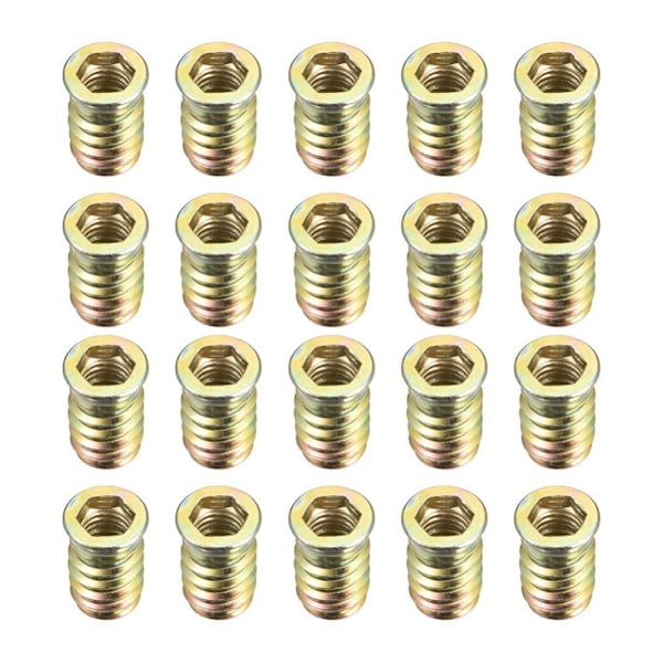 20 stk. gjengeinnsatsmuttere treskrueinnfesting M10X25MM M10x25mm