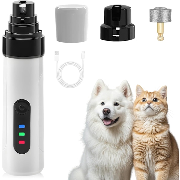 Elektrisk nagelslip för husdjur, nagelklippare för katt och hund, automatisk nagelklippare