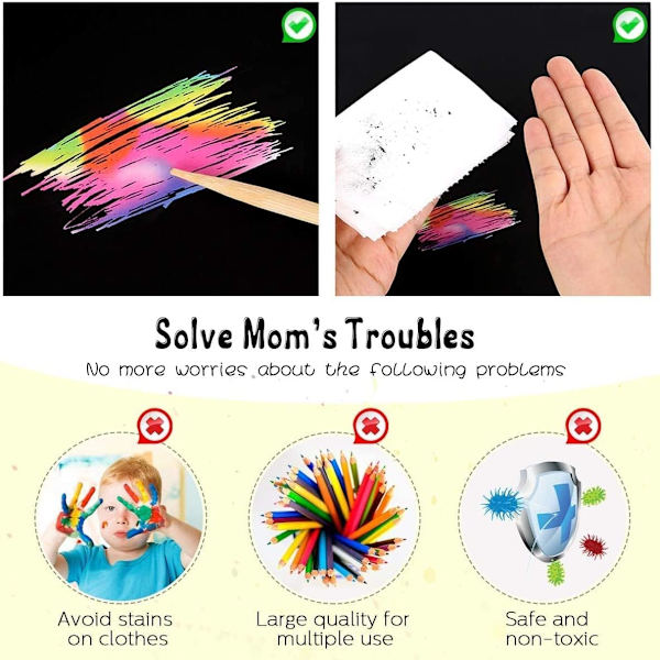 Regnbue Scratch Mini Art Notes - 100 Magiske Scratch Note Pads Kort Ark for Barn Svart Scratch Håndverk Kunst DIY Fest Favor Fornødenheter Kit Bursdag