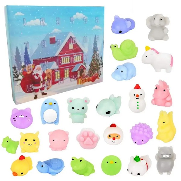 Julkalender Nedräkning Adventskalender Söt Squishy Leksak För Pojkar Flickor Julklappar Festfavoriter Nedräkningskalendrar style 1
