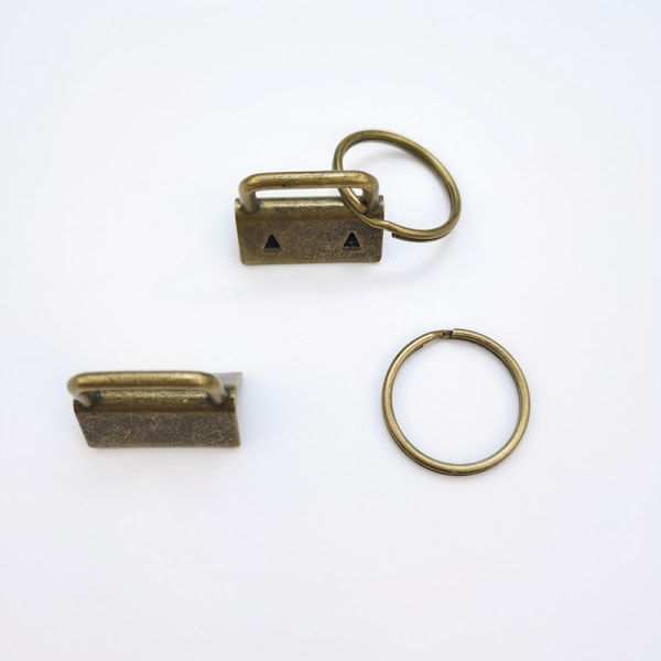 15 stk. Nøglering Hardware Metal DIY Rem Spænde Med Ring Nøglering Klip Armbånd Fastgørelse Taske Snor Håndlavet Håndværk Sølv Sort Bronze