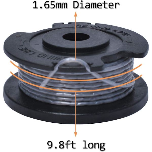 Strimmer spole og line kompatibel med Bosch EasyGrassCut erstatning af Poweka 4-pak
