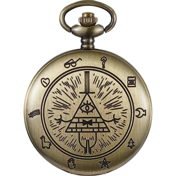 Watch Eye of Providence Outo kaupunkikolmio Paholaisen painovoima Bill Salaus syksyn ajan helmi kaulakoru riipus kello joulun halloween lahjat