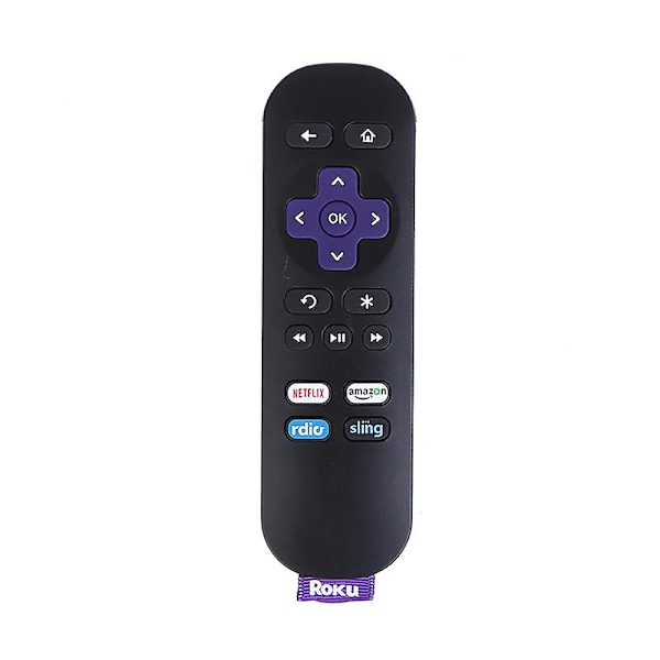 Erstatningsfjernkontroll for Roku1/ 2/ 3/4 med stropp Smart fjernkontroll Svart_xx Black 1 Pc