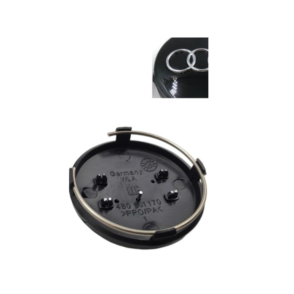 Sopii 4 auton pyörännavan suojukselle Yhteensopiva Audi 60MM ABS Au:n kanssa