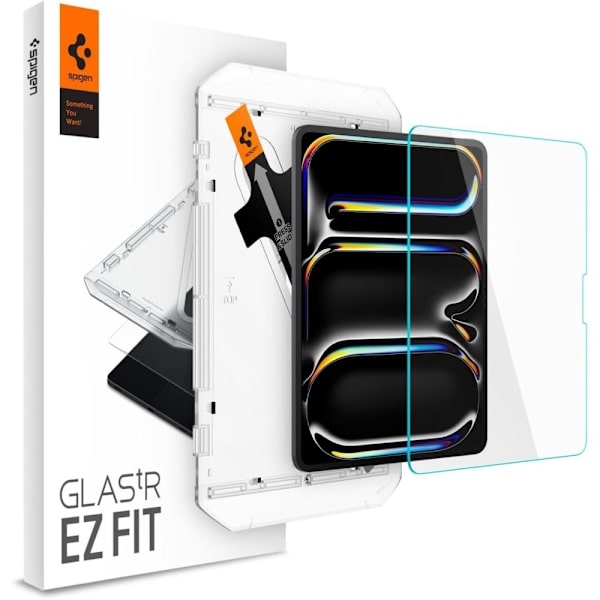 Spigen iPad Pro 13 2024 Skärmskydd \"Ez Fit\" Glas.tR Transparent