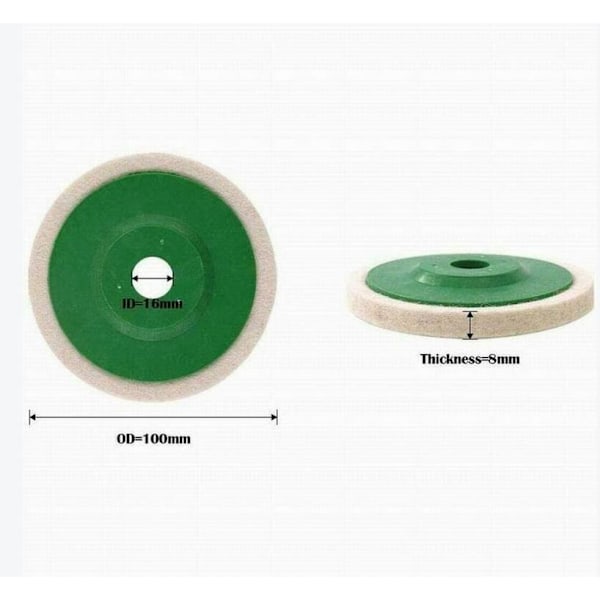 10-pack 4\" (10 cm) ullpoleringsdiskar för vinkelslipar