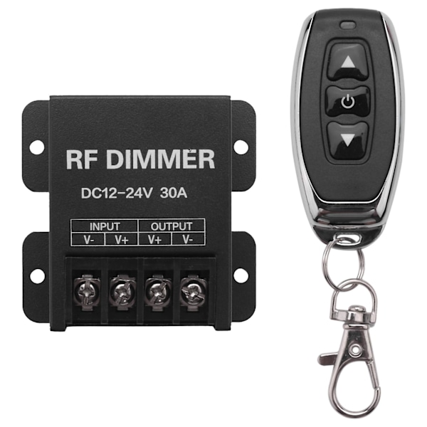 12v RF LED-dimmer trådløs lysstyrke 3 knapper Fjernkontroll DC 12v- 24v 30a 360w 720w for 5050 3