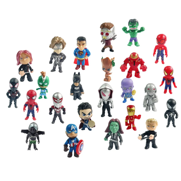 Disney Marvel Avengers adventskalenderboks Anime figur Iron Man Spider-Man Hulk Legetøjsmodeller Pynt julegaver til børn APRICOT