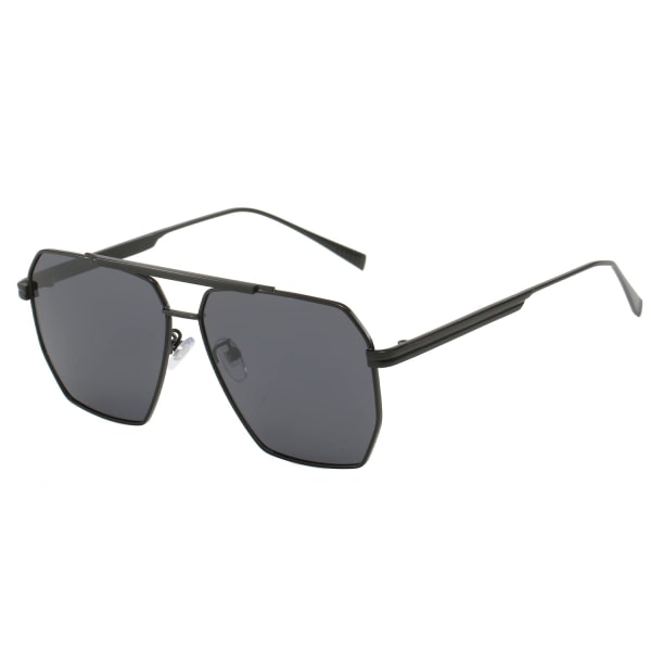 Retro solbriller for kvinner menn Vintage overdimensjonerte firkantede solbriller Klassiske polariserte solbriller Stor metallramme UV400