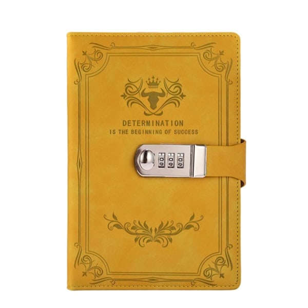 Passordbok Dagbok GUL yellow