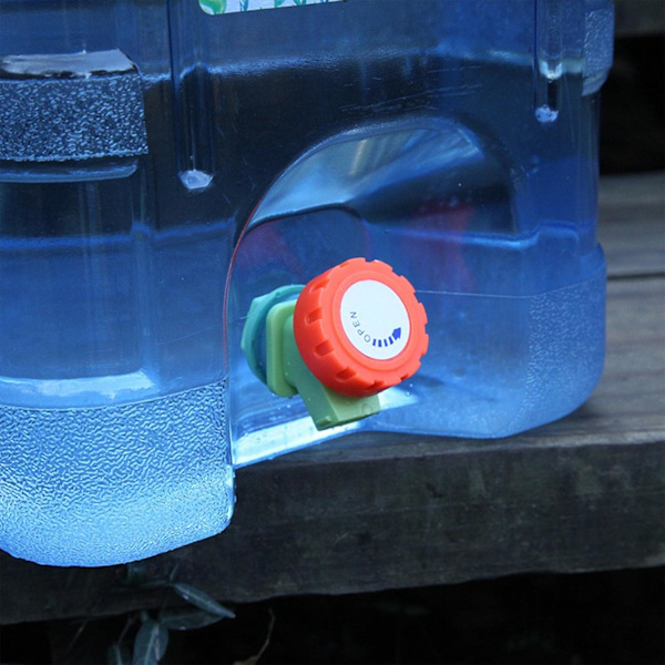 Vattenbehållare med kran, bärbar plastcampingvattenbehållare hink, lätt att rengöra BPA-fri dricksvattenbärare