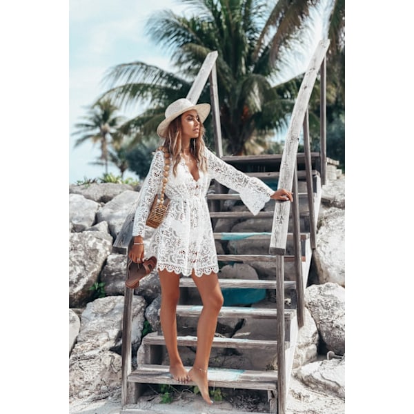 Naisten pitsinen rantamekko kesärannalle Poncho Bikini Peite L - Perfet_xx