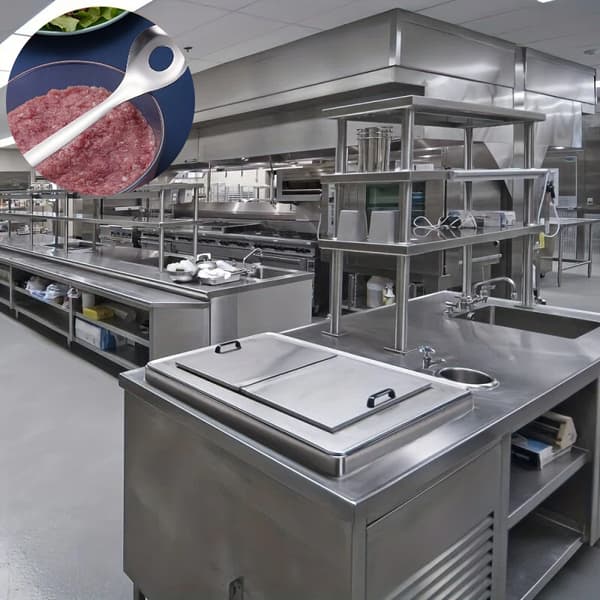Profesjonell kraftig kjøttbollemaker, rustfritt stålskje for konsekvent porsjonering