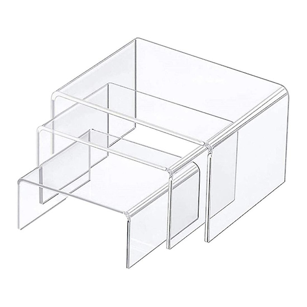 3 st Akryl Display Stativ Transparent Stativ För Smyckeskollektion