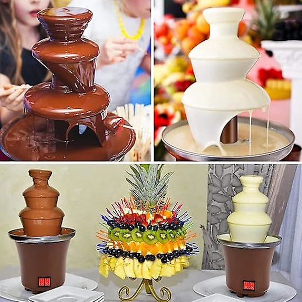 Chokolade Springvand, Tre-lags Hjemme Springvand, Chokolade Smelte Fondue, Chokolade Maskine